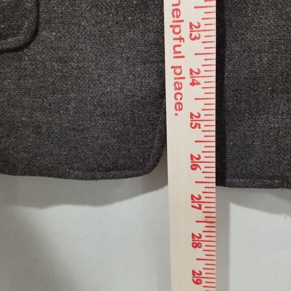 Banana Republic Blazer Womens 8 Brown Wool Blend Jacket Elbow Patches - Picture 9 of 11